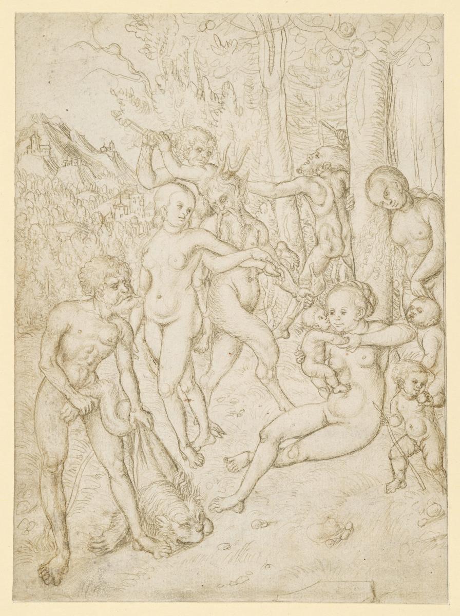 Satyr, Nymphen und Herkules