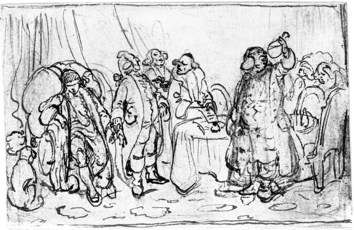 Konsultation von Ärzten. Illustration zur Jobsiade