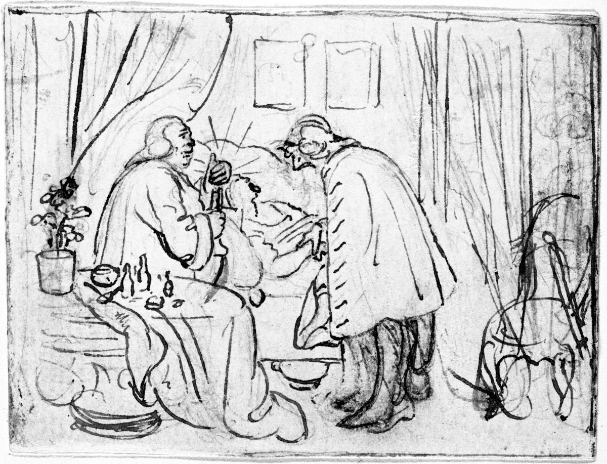 Krankenbesuch. Illustration zur Jobsiade