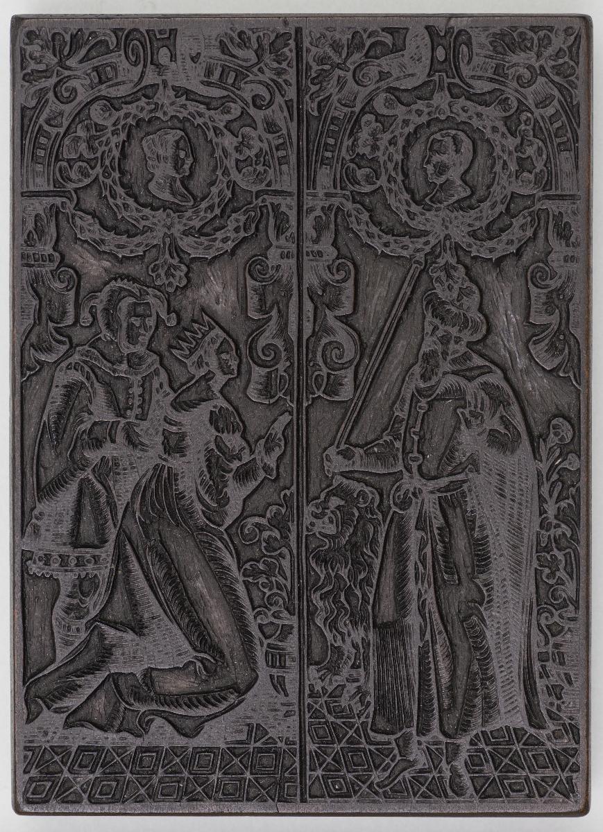 Königin mit Narr und König