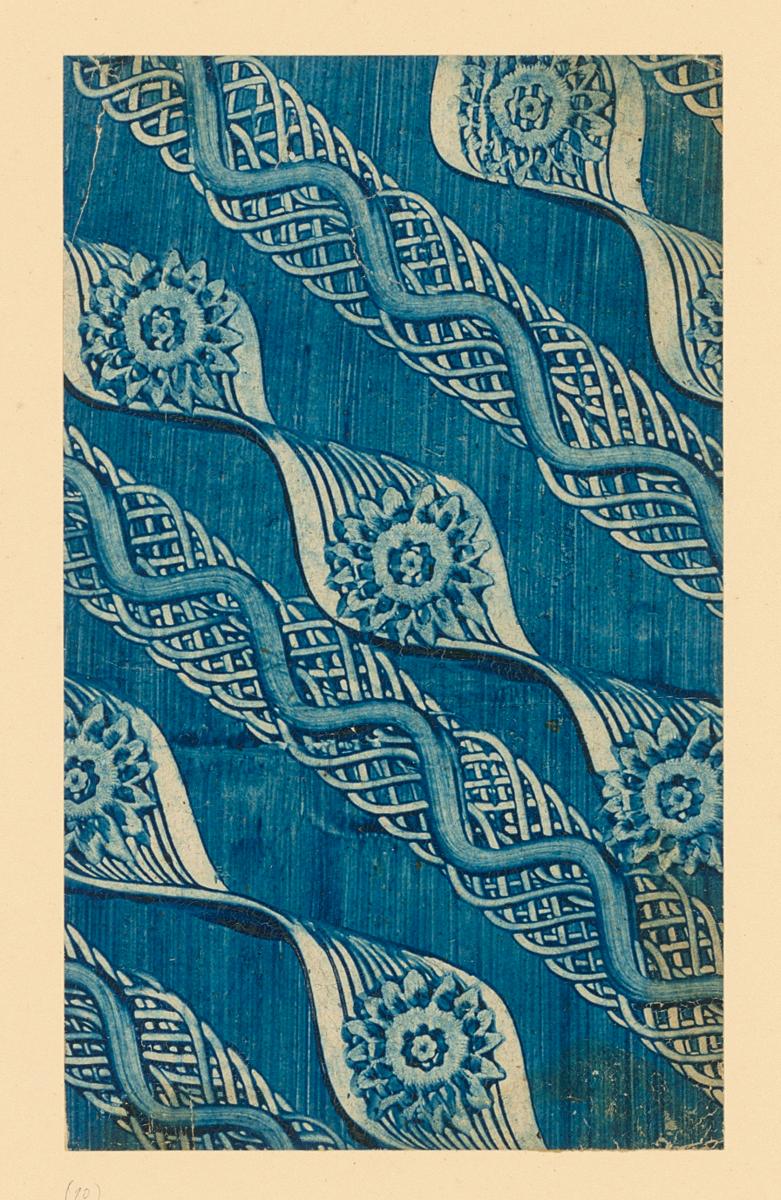Kleisterpapier mit Verdrängungsdekor (Herrnhuter Art)