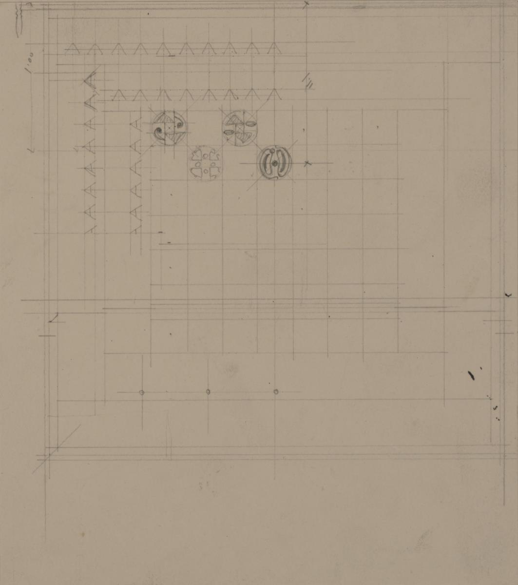 Darmstadt, Wohnhaus Olbrich, Erdgeschoss, Studio, Deckenprojektion