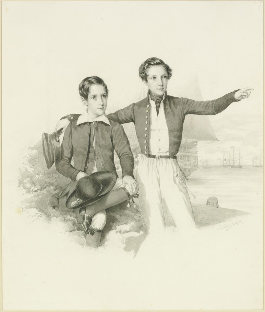 August Prinz von Schweden und Norwegen und Oskar Kronprinz von Schweden und Norwegen