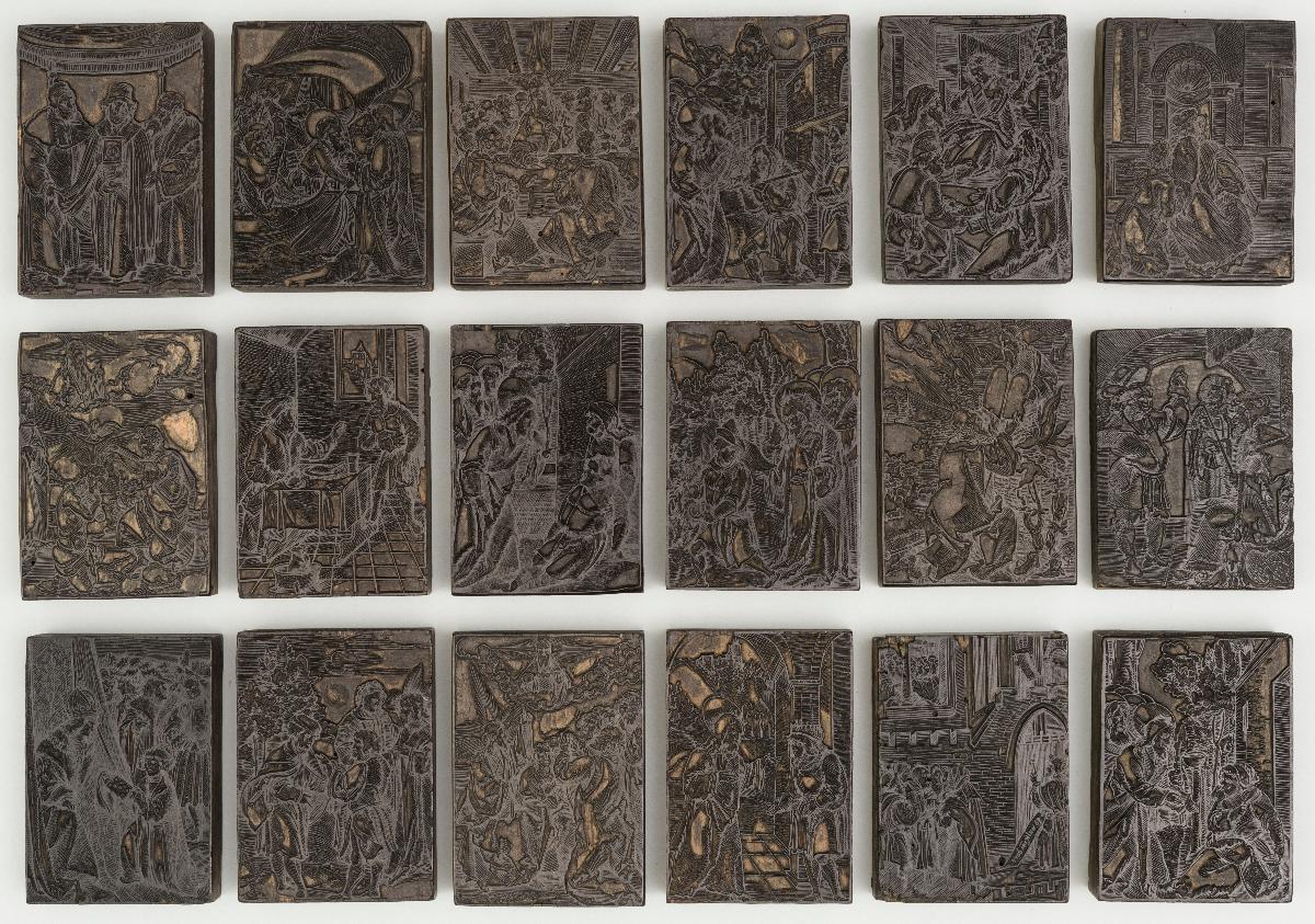 Biblische Szenen; (Eine davon zeigt Kaiser Max I., diese Horrak 752, Wolfgang von Maen, 360, 13; Eine weitere: Verrat des Judas von Maen, 360, 17. Vgl Burgkmair Kat. 1974)
(20 Stöcke)