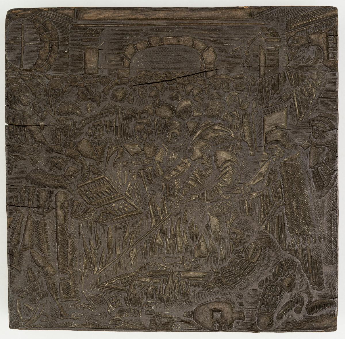 Verbrennung der Eitelkeiten
Titel zu Bernhadinus: "Vita Johannis Capistrani", Augsburg 1519 (bei Johannes Miller)