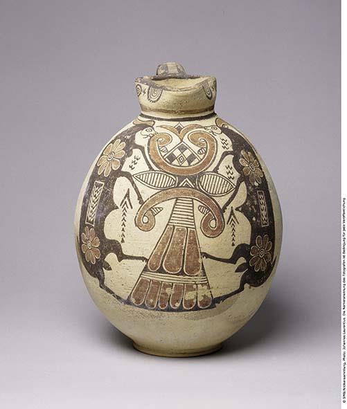 Krug der Bichrome IV Ware mit orientalisierenden Motiven: Ziegen am Lebensbaum