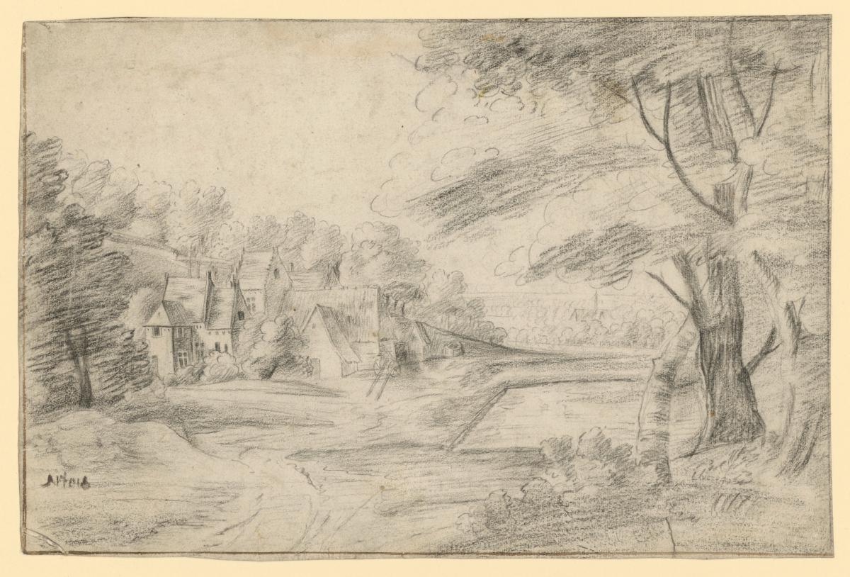 Landschaft mit einer Ortschaft