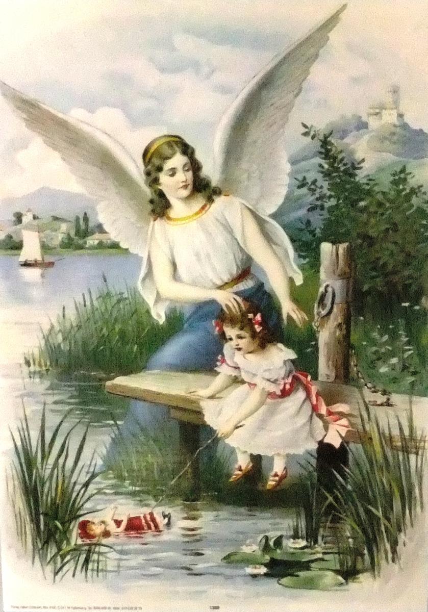 o.T. [Schutzengel bewahrt ein Mädchen vor dem Fall ins Wasser, Nr. 1389]