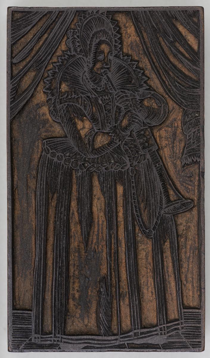 Frau mit Blasinstrument; Frau mit Querflöte
(2 Stöcke)