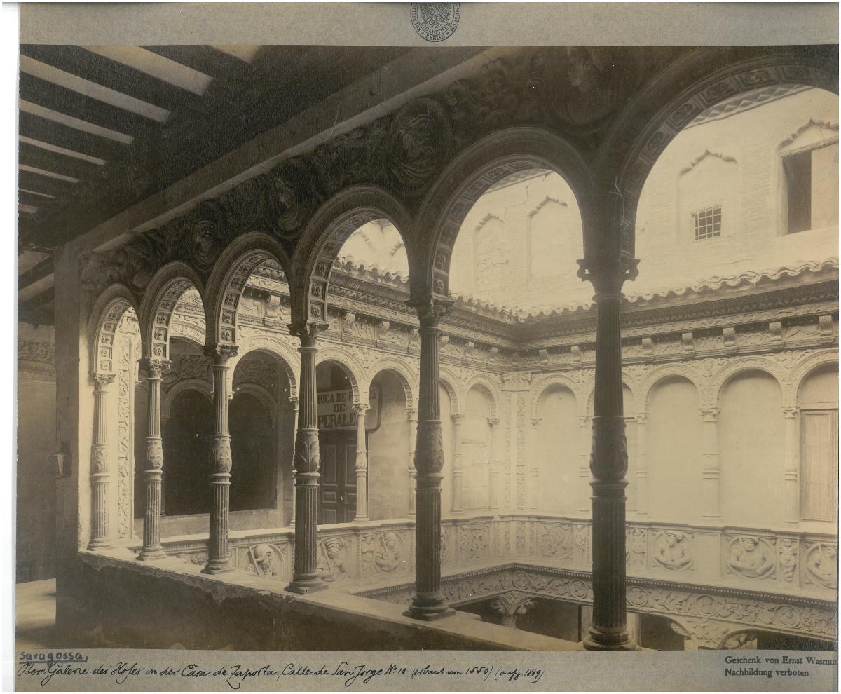Zaragoza, Palast von Gabriel Zaporta, Innenhof, Obere Galerie