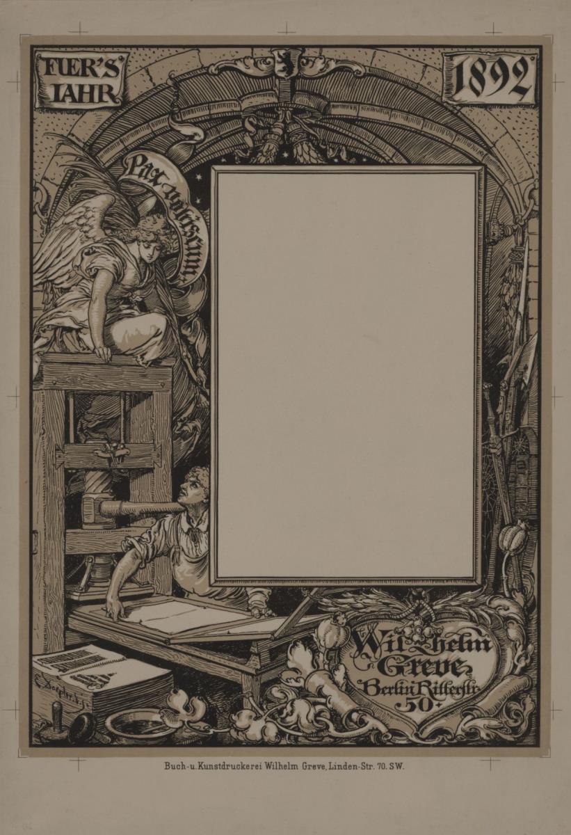 Für's Jahr 1892 Pax vobiscum