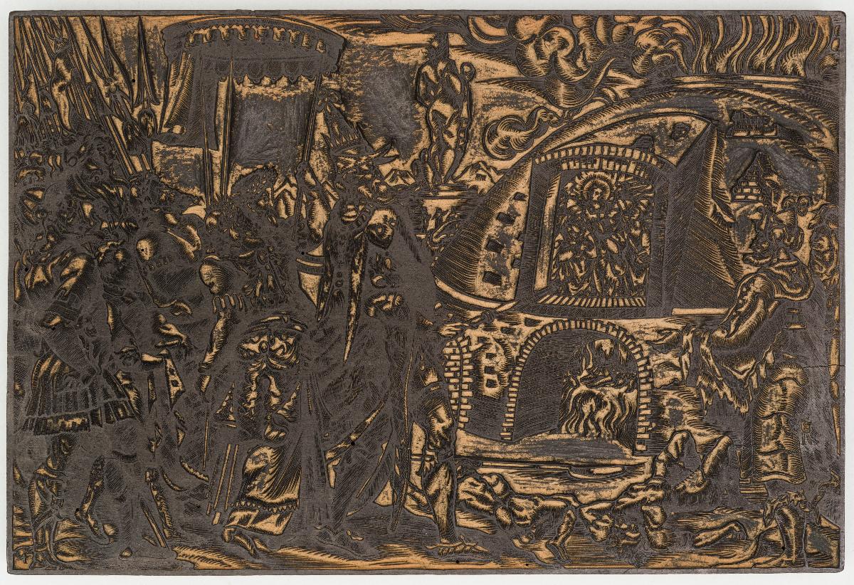 Nebukadnezar mit den drei Jünglingen (3 Stöcke)
