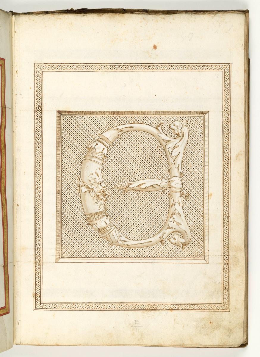 Zierbuchstabe E
