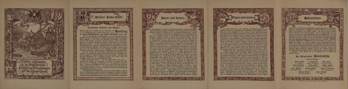 Berliner Ruder-Club. Hansetag im neuen Schifferhaus am lüttken Wannsee