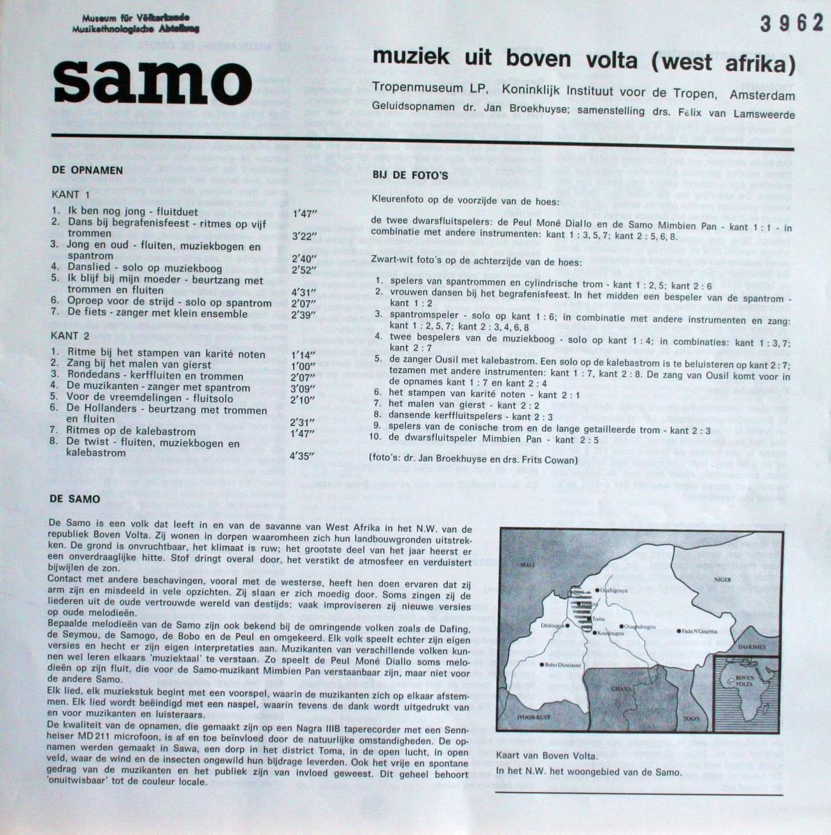 Samo. Muziek uit Boven Volta