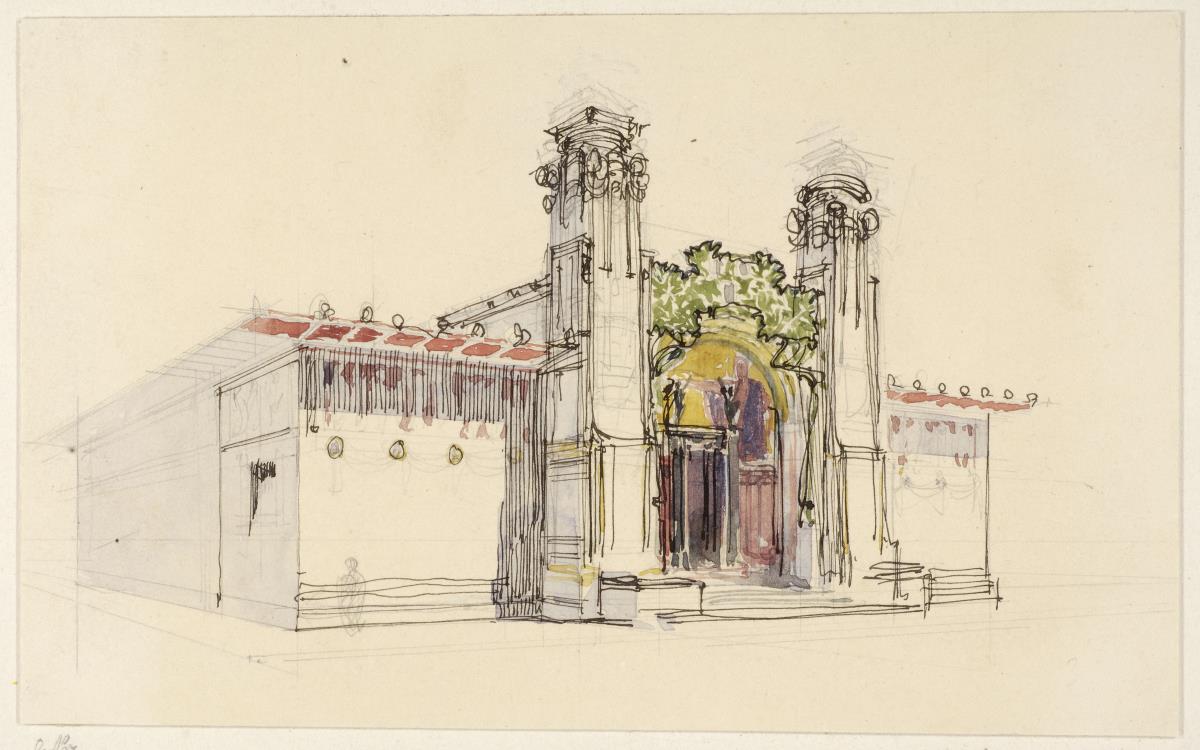 Wien, Ausstellungsgebäude der Secession, Perspektive