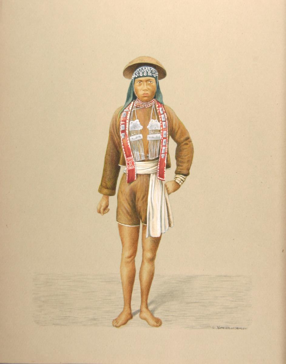 Ami-Mannin in Festtracht aus Formosa
