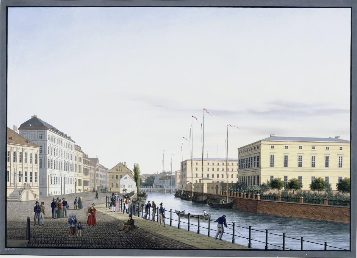 Berlin. Ansicht des Kupfersgrabens mit dem neuen Packhof
