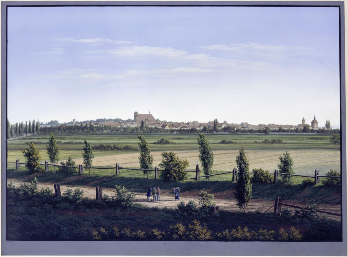 Ansicht von Bernau mit der Marienkirche
