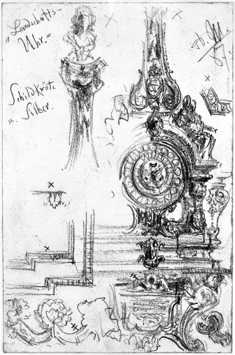 Details einer "Landschafts-Uhr"