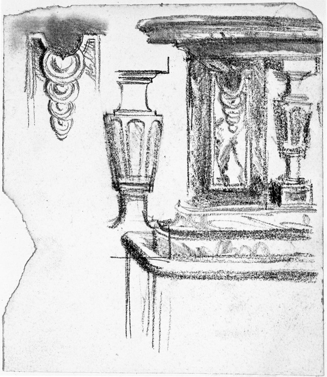 Ecke einer Balustrade und Details