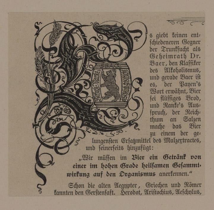 Initiale E (Schultheiss-Anzeiger?)
