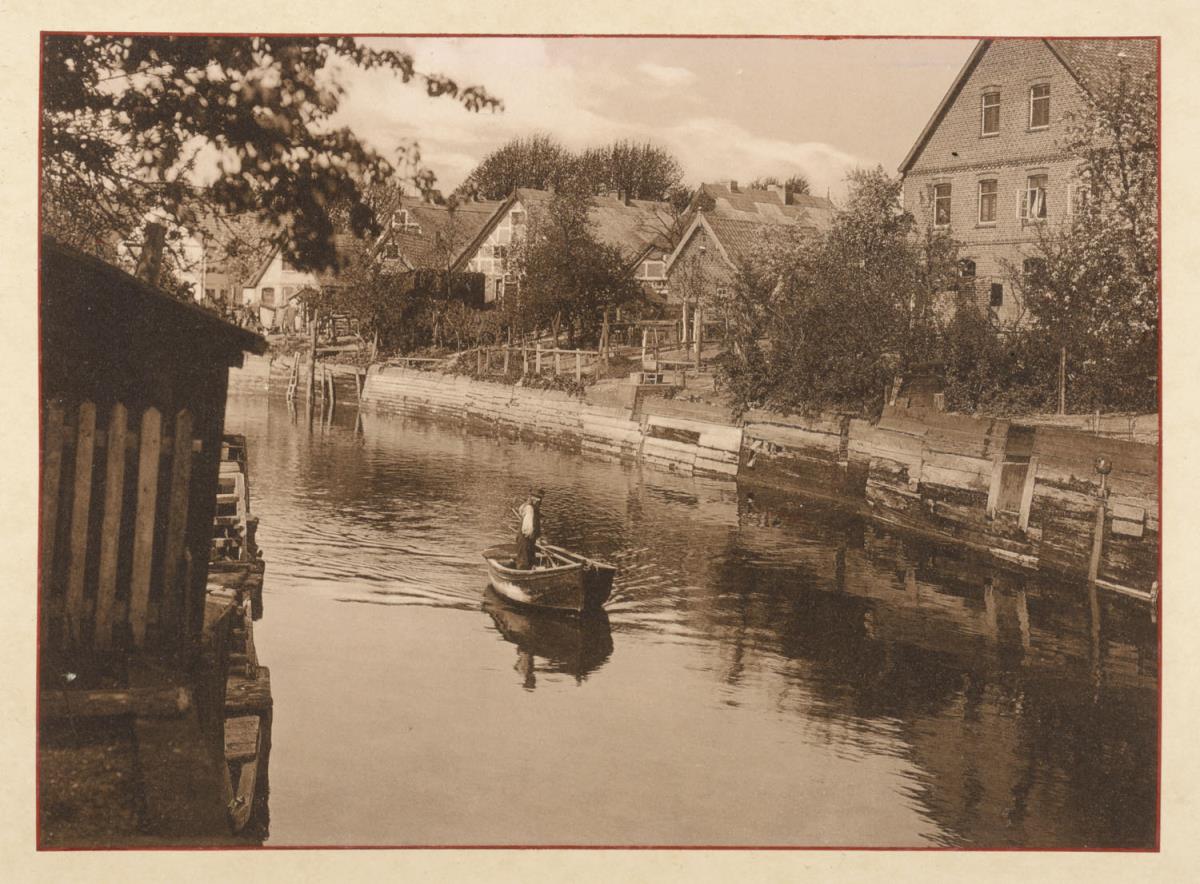 Estebrügge. Von Süden (aus dem Album "Hamburg: Land und Leute der Niederelbe")