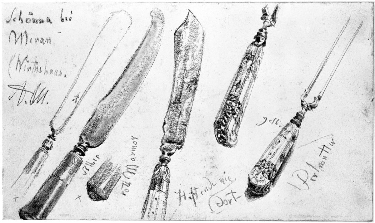 Messer und Gabeln aus dem Wirtshaus in Schenna bei Meran