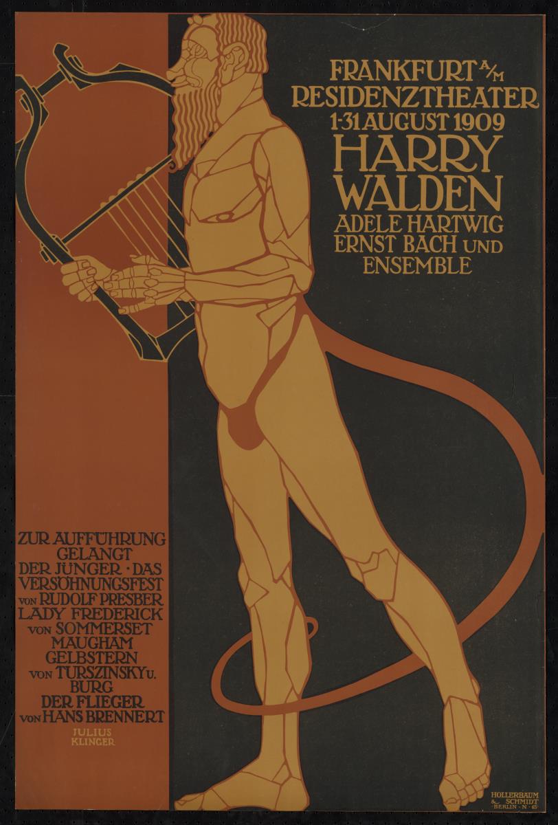 Harry Walden, Adele Hartwig, Ernst Bach und Ensemble im Residenztheater Frankfurt am Main