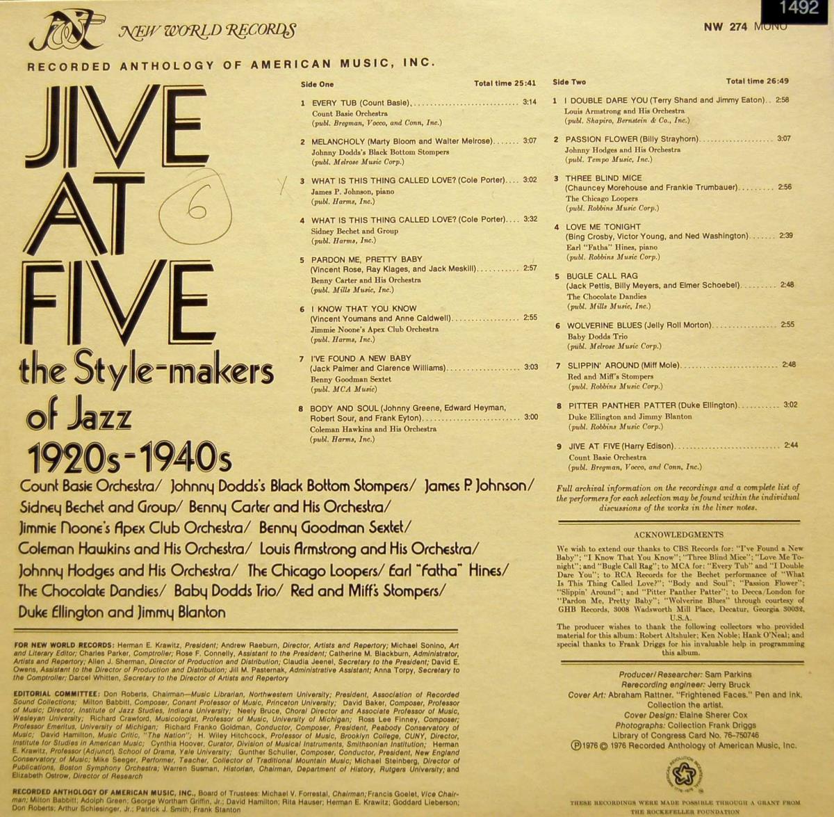 Jive at Five. The Style-Makers of Jazz 1920s-1940s