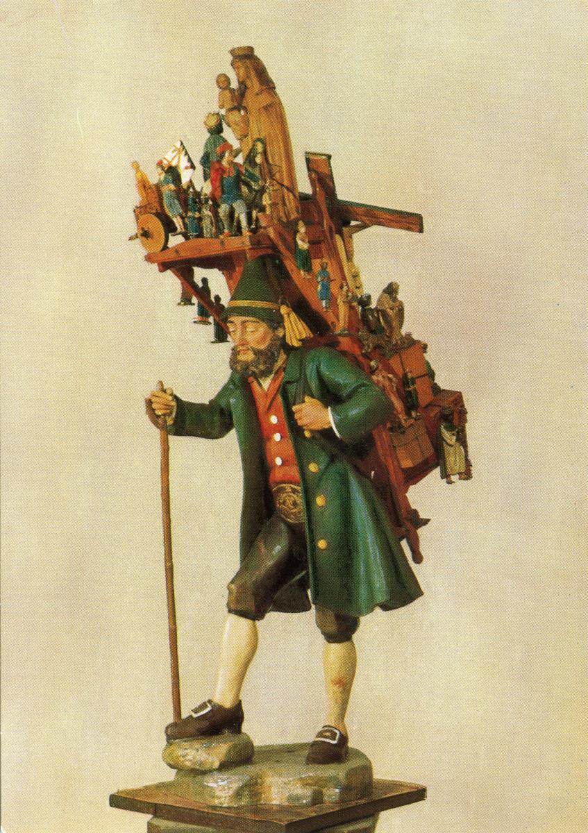 Oberammergau. Kraxenträger aus dem Stammhaus Lang sel. Erben um 1750.