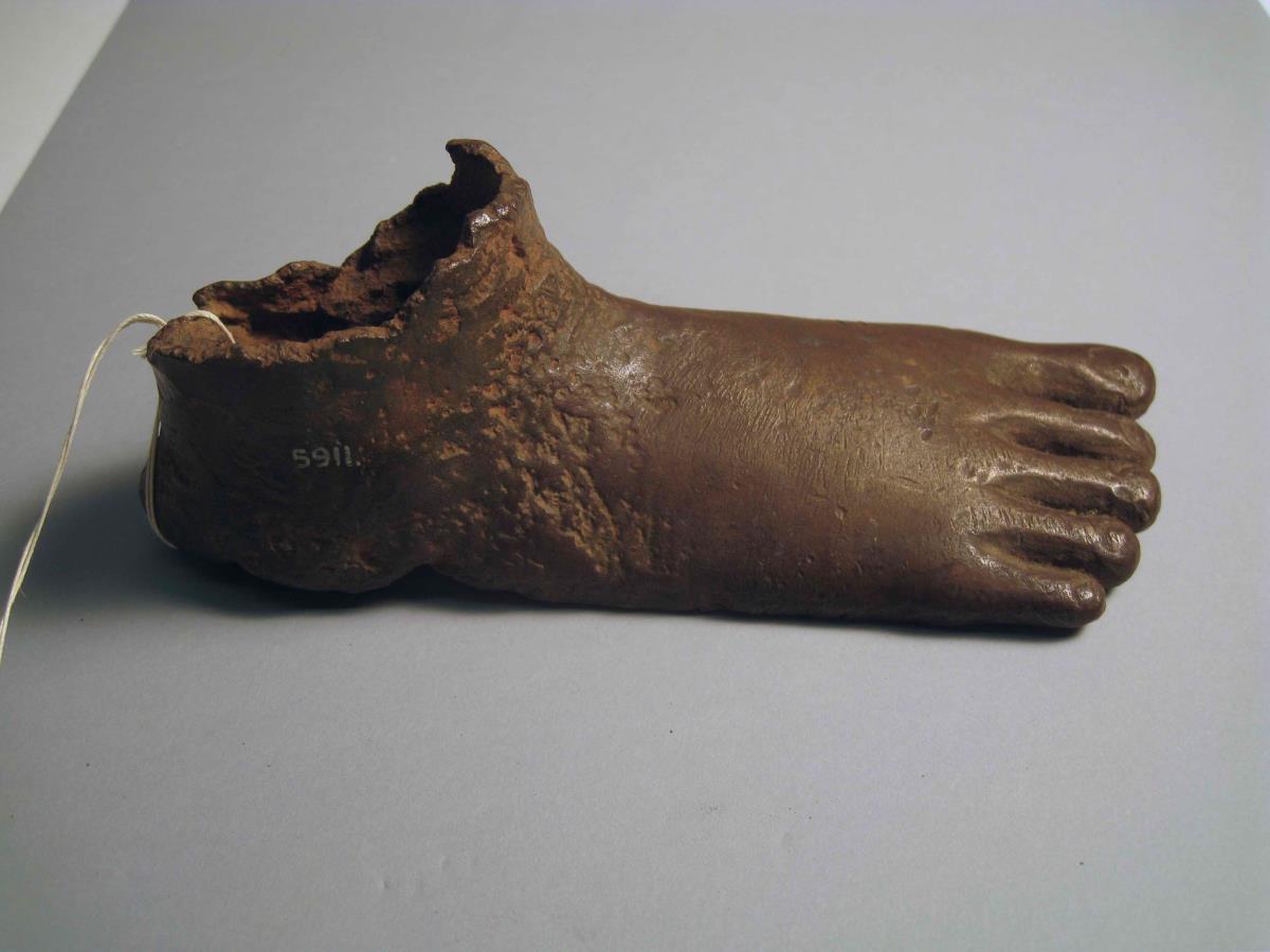 Fuß einer menschlichen Figur