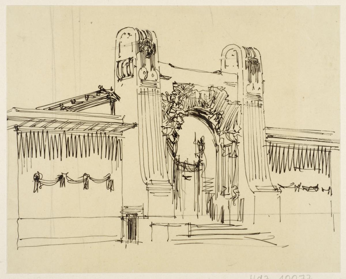 Wien, Ausstellungsgebäude der Secession, Perspektive