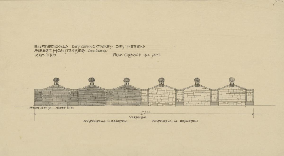 Kronberg im Taunus, Wohnhaus Hochstrasser, Einfriedung