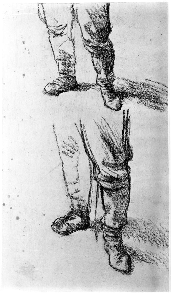 Zwei Paar Beinstellungen in Hose und Stiefel