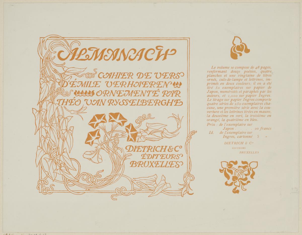 Émile Verhaeren: Almanach. Cahier de vers