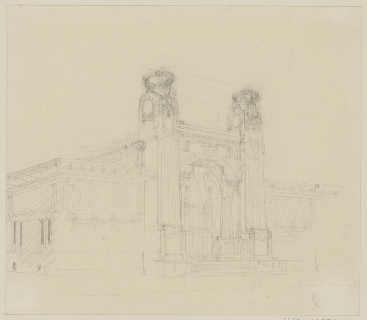 Wien, Ausstellungsgebäude der Secession, Perspektive