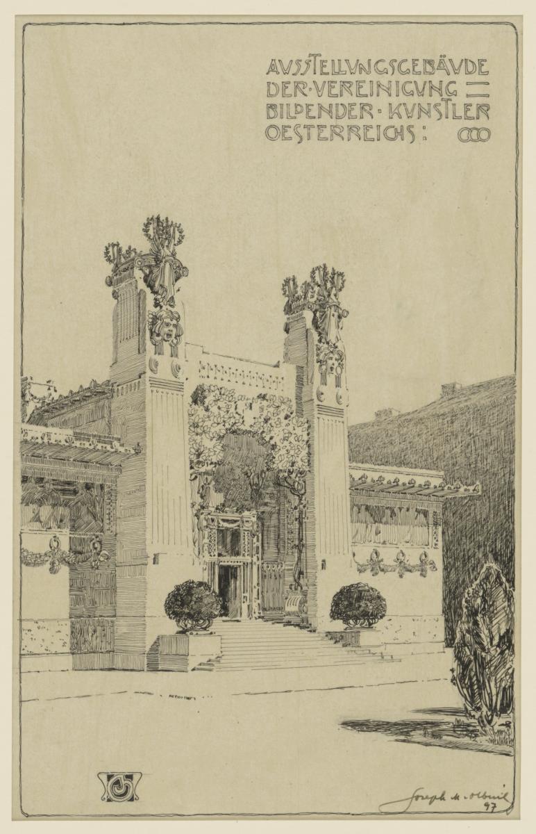 Wien, Ausstellungsgebäude der Secession, Perspektive