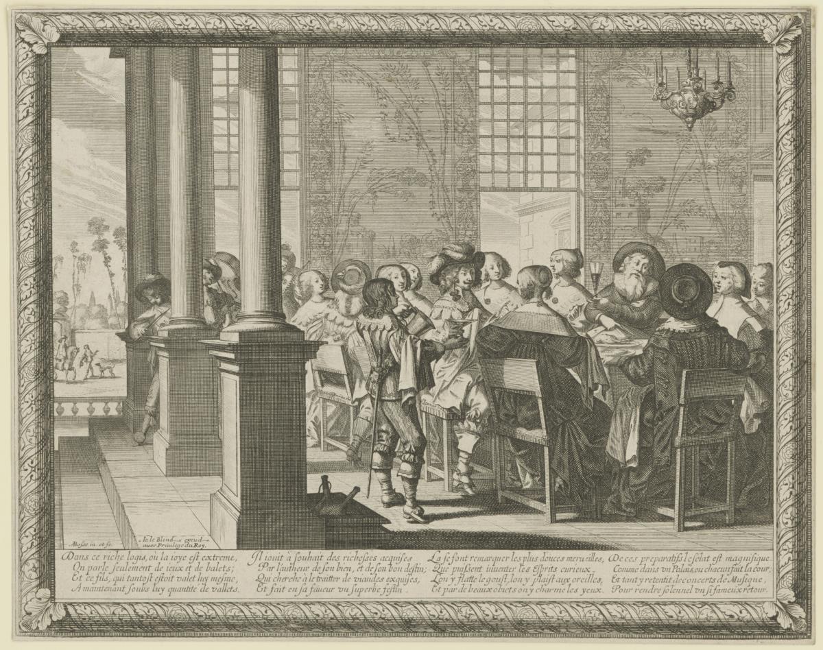 Das Gleichnis vom verlorenen Sohn, Bl. 6: Festmahl zu Ehren der Rückkehr des verlorenen Sohnes