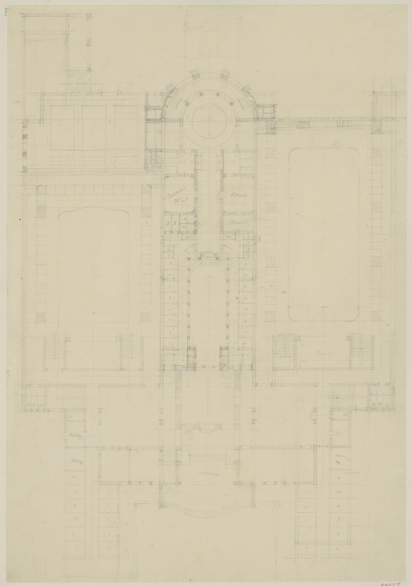 Darmstadt, Projekt Hallenschwimmbad, Grundriss
