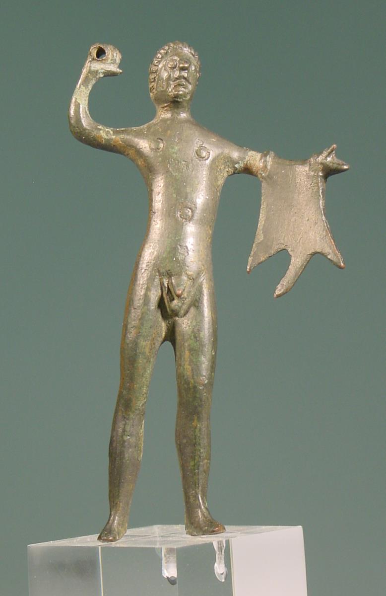 Heraklesstatuette mit Keule und Löwenfell