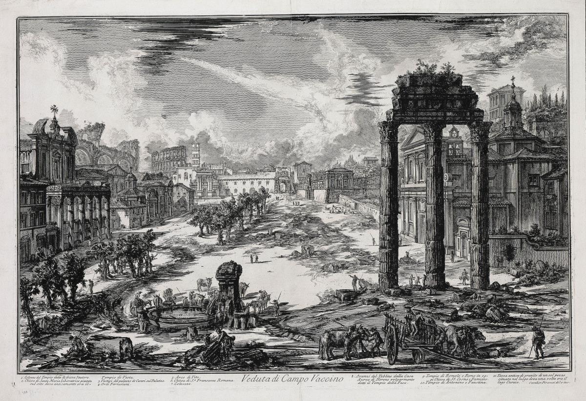 Ansicht des Forum Romanum (aus: Vedute di Roma)