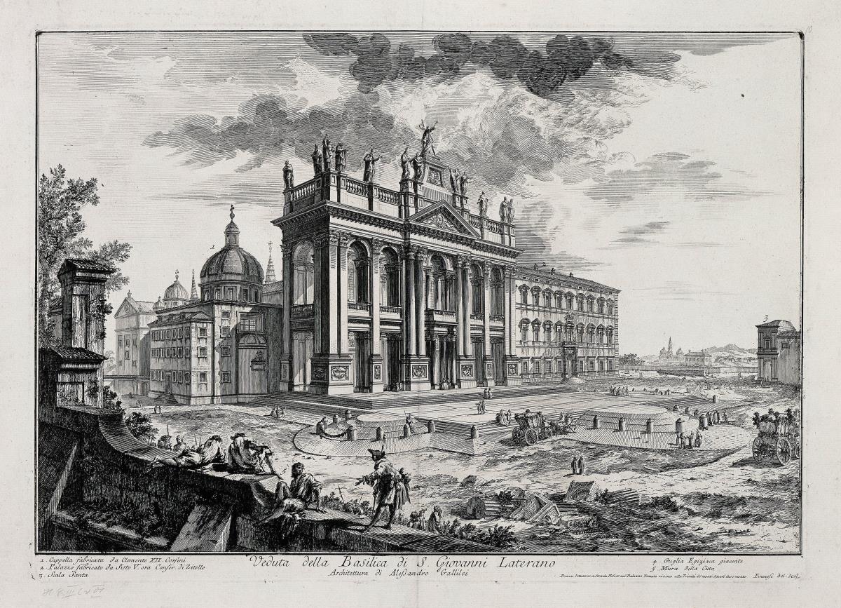 Ansicht der Basilica San Giovanni in Laterano (aus: Vedute di Roma)