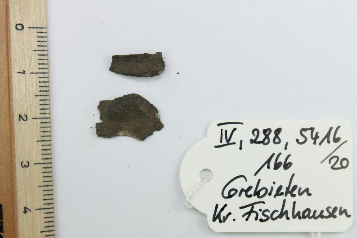Bronzeblechfragmente