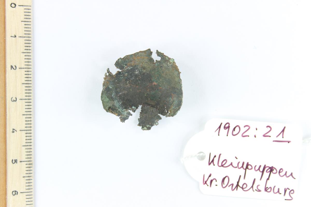 Bronzeblechfragment