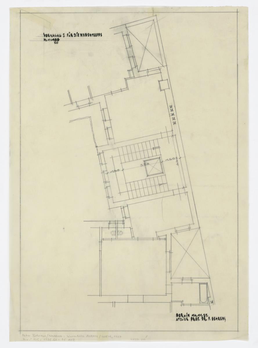 Umbau Wohn- und Geschäftshaus STERN, Agram (Zagreb), Grundriss Nebentreppe, Vorschlag I