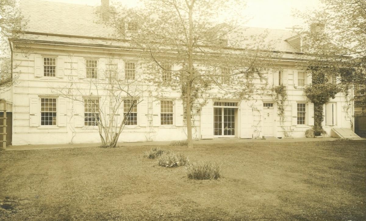 Philadelphia, Germantown, 6026, Germantown Avenue, Wyck Historic House and Garden, Hausansicht mit Garten