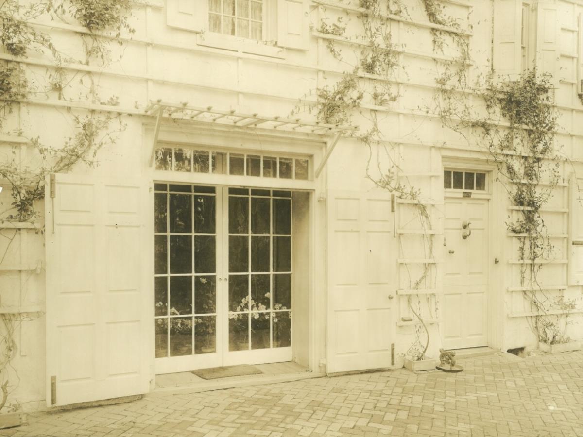 Philadelphia, Germantown, 6026, Germantown Avenue, Wyck Historic House and Garden, Glastür