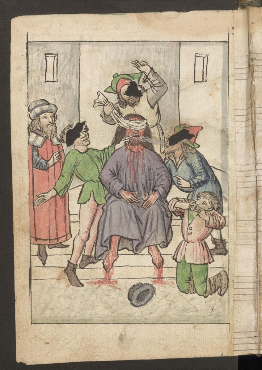 Verspottung Christi, aus dem "Skizzenbuch des Michel Wolgemut"