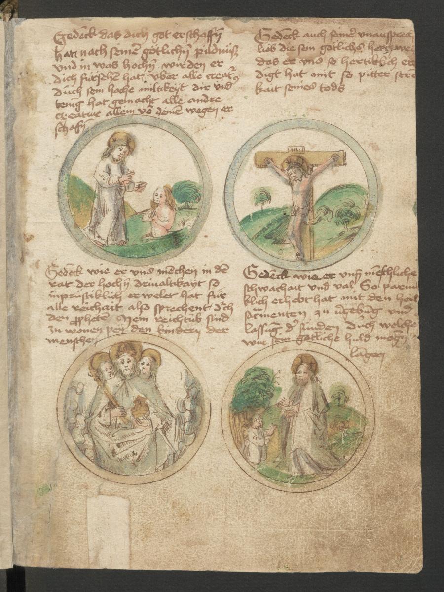 Text und Medaillons, aus dem "Skizzenbuch des Michel Wolgemut"
